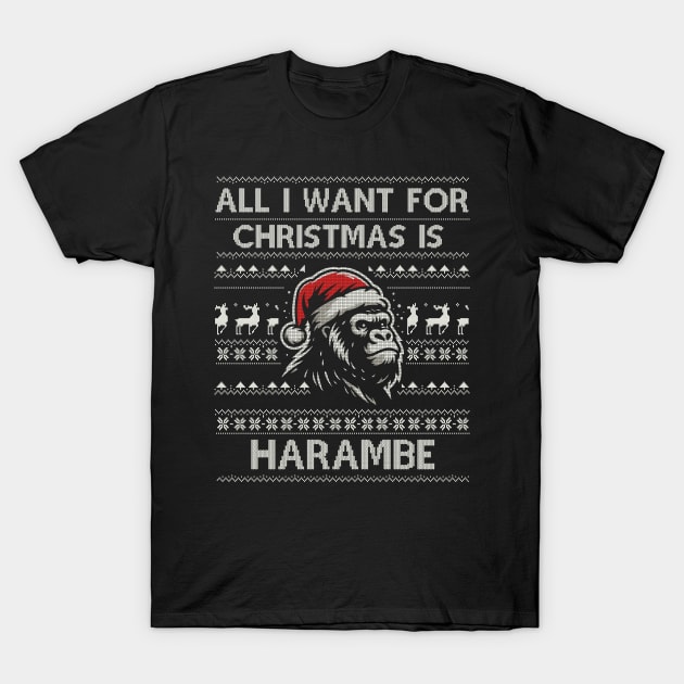 All I want For Christmas Is Harambe T-Shirt by Trendsdk